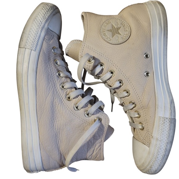 Converse Chuck Taylor All Star Leather High-Top 8.5 Light Dune - Picture 5 of 10